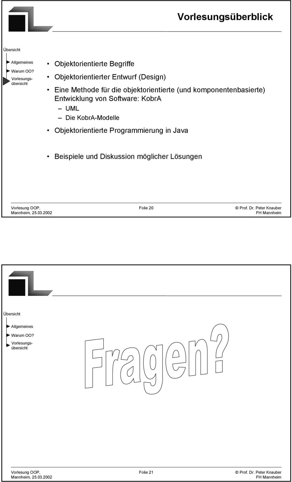 Entwicklung von Software: KobrA UML Die KobrA-Modelle Objektorientierte