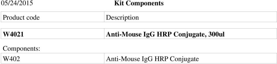 Description Anti-Mouse IgG HRP