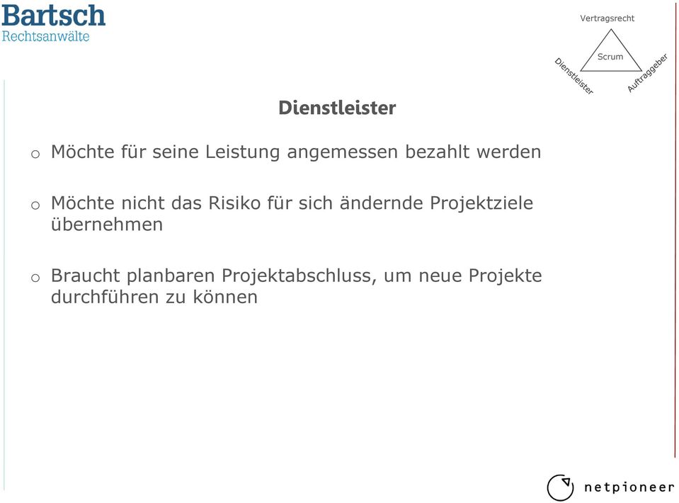 Risiko für sich ändernde Projektziele übernehmen o