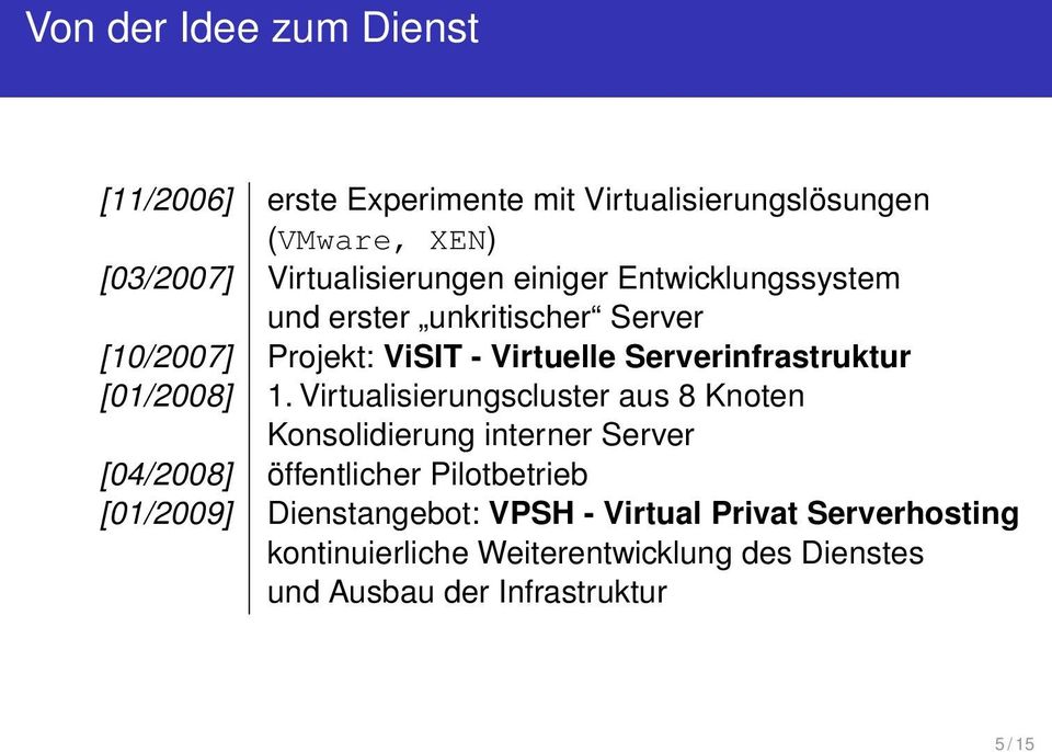 Serverinfrastruktur [01/2008] 1.