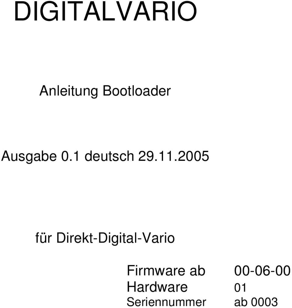 2005 für Direkt-Digital-Vario