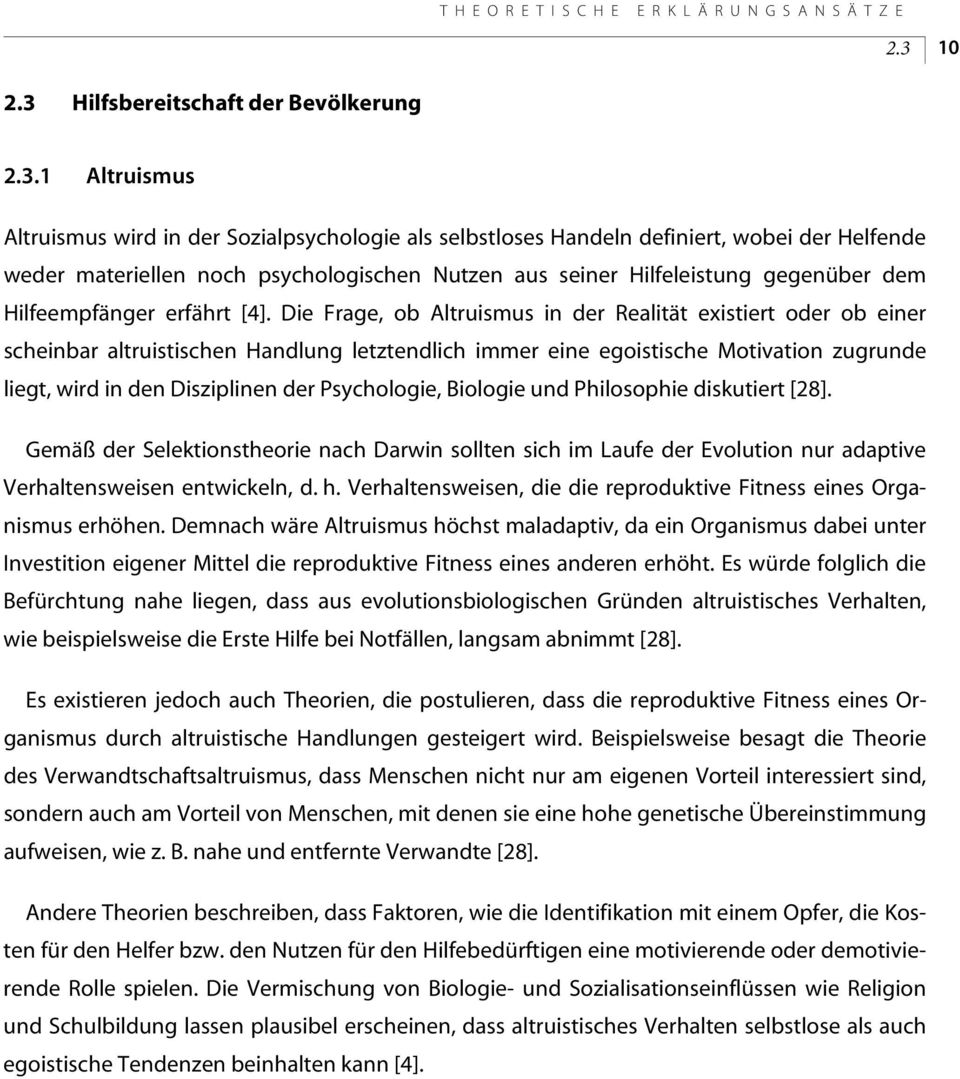 Hilfsbereitschaft der Bevölkerung 2.3.