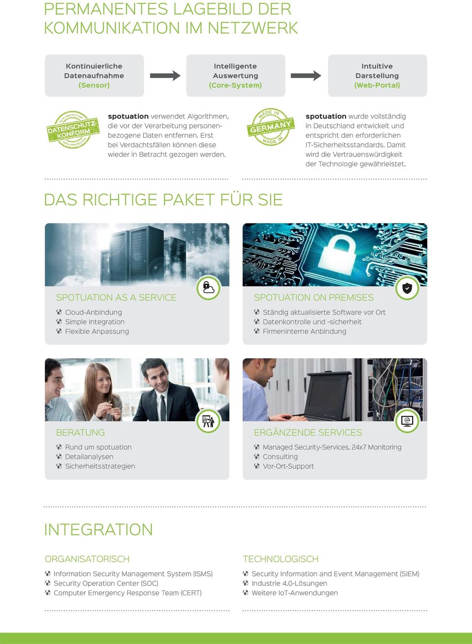 MADE IN GERMANY MADE IN spotuation wurde vollständig in Deutschland entwickelt und entspricht den erforderlichen IT-Sicherheitsstandards.