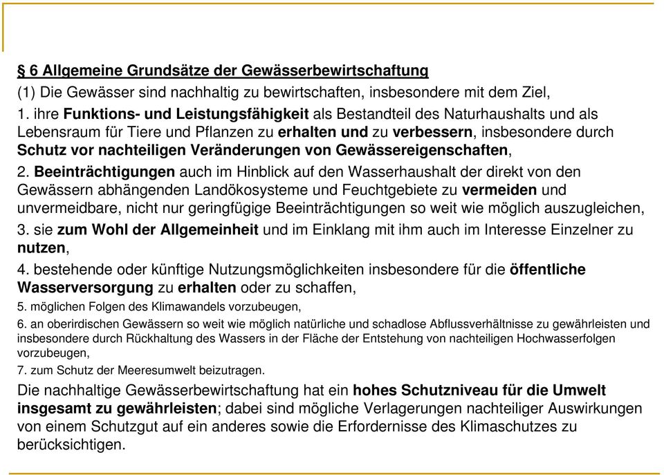 Veränderungen von Gewässereigenschaften, 2.