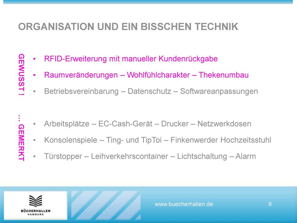 Thekenumbau Betriebsvereinbarung Datenschutz Softwareanpassungen Arbeitsplätze EC-Cash-Gerät
