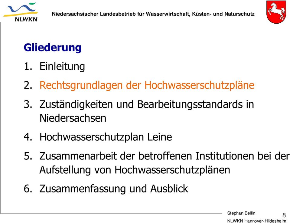 Hochwasserschutzplan Leine 5.