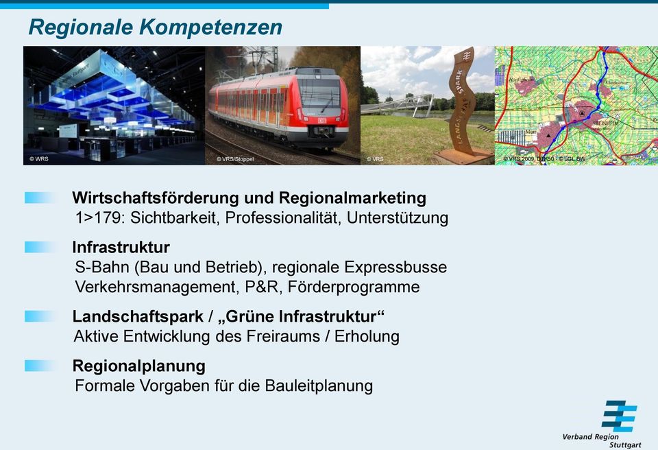 Betrieb), regionale Expressbusse Verkehrsmanagement, P&R, Förderprogramme Landschaftspark / Grüne