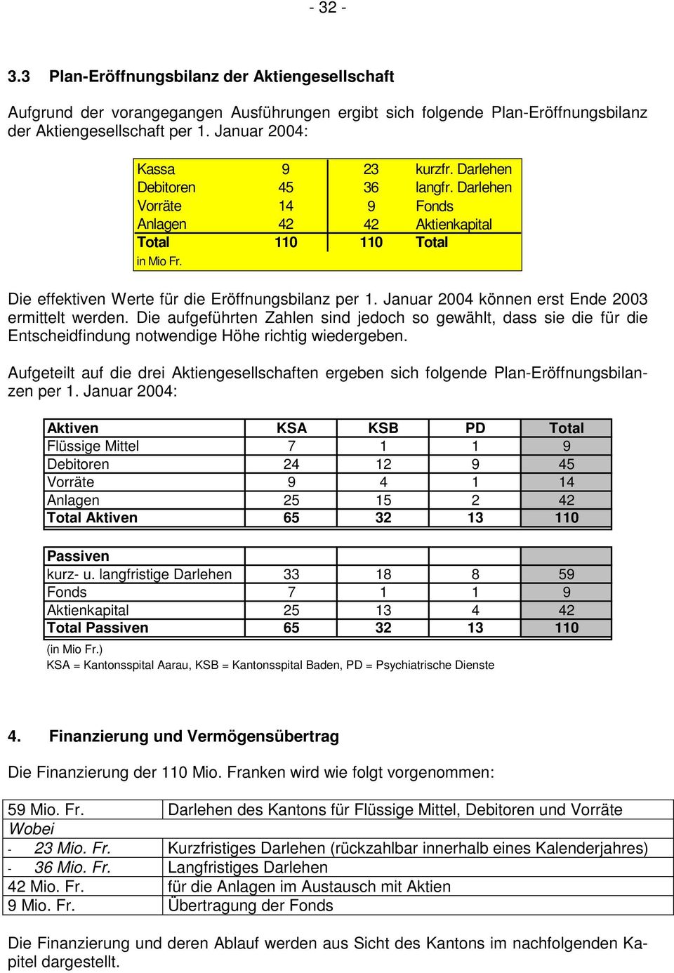 Januar 2004 können erst Ende 2003 ermittelt werden. Die aufgeführten Zahlen sind jedoch so gewählt, dass sie die für die Entscheidfindung notwendige Höhe richtig wiedergeben.