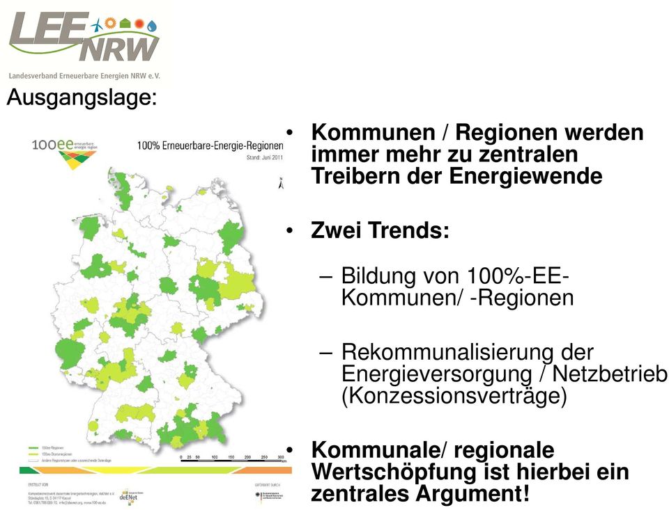 -Regionen Rekommunalisierung der Energieversorgung / Netzbetrieb