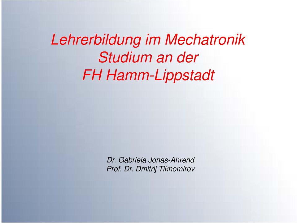 Hamm-Lippstadt Dr.