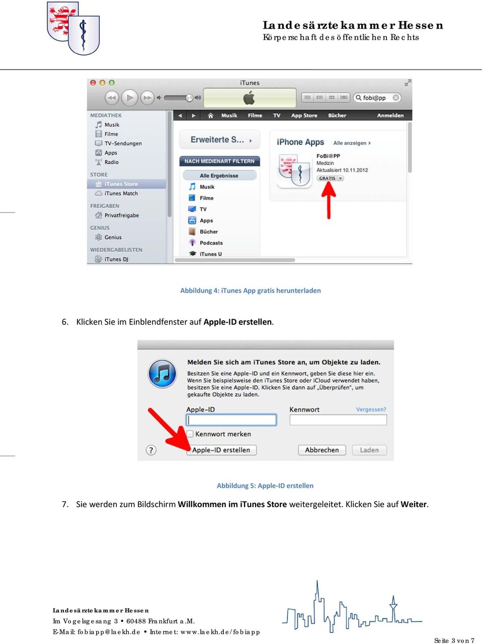 Abbildung 5: Apple ID erstellen 7.
