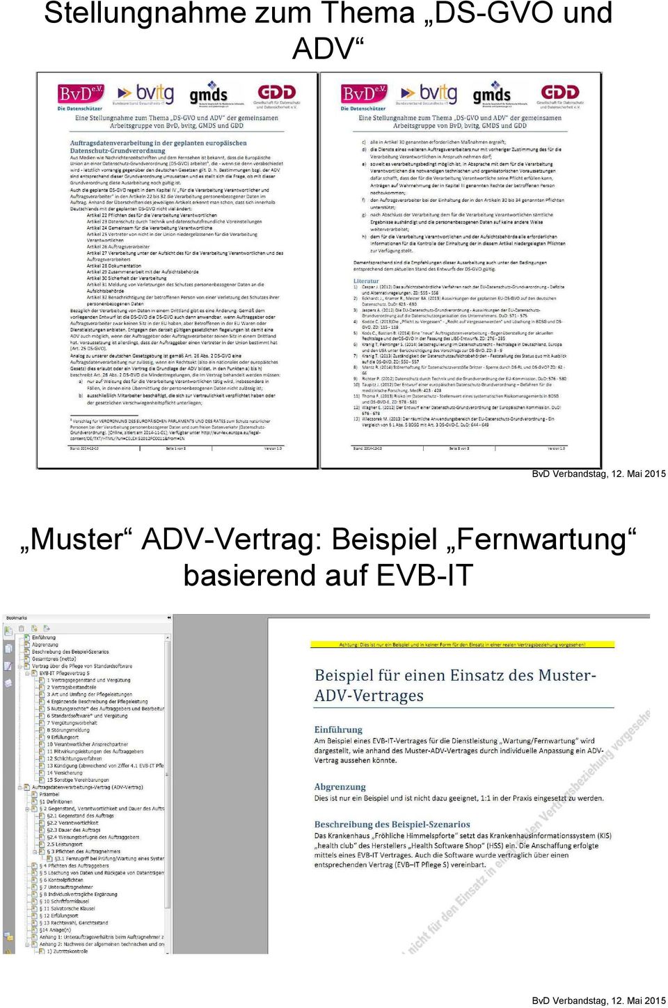 Muster Auftragsdatenverarbeitungsvertrag Eine Ag Von Bvitg Bvd Gdd