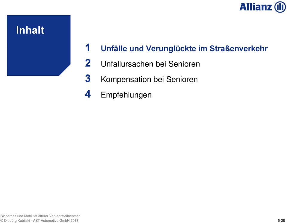 Kompensation bei Senioren Empfehlungen Dr.