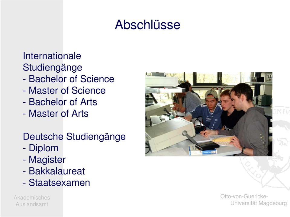Bachelor of Arts - Master of Arts Deutsche