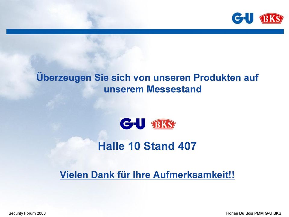 Messestand Halle 10 Stand 407