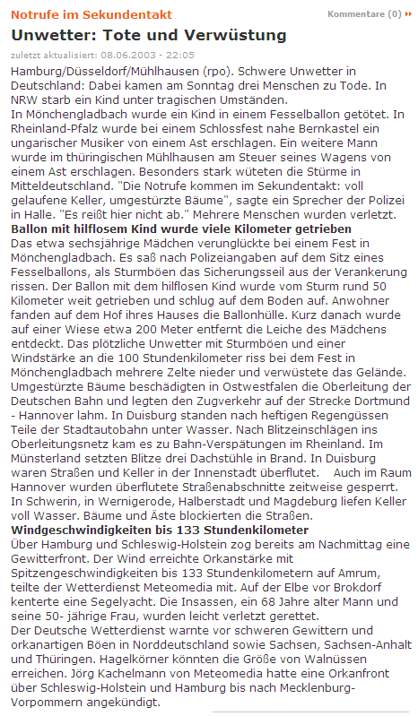 Anhang 1 Seite 80 von 80 Deutschland: Artikel vom 08.06.