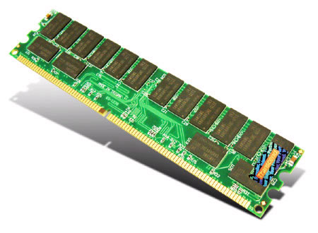 F.1. RAM (Random Access Memory) Ausführungsform: DIMM-Module mit mehreren Chips, 2 Reihen in-line Kontakte ( ~150), Taktraten 100 MHz bis 1 GHz, Halbleitertechnologie.