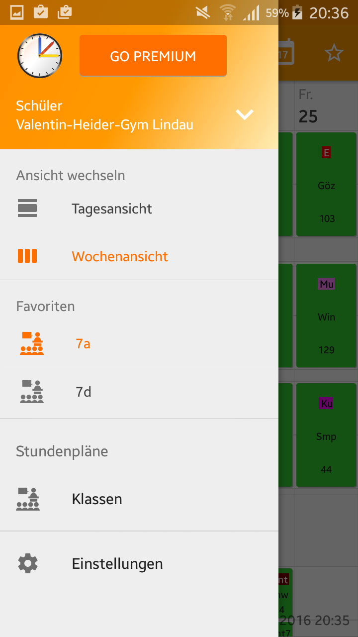 durch das Auswählen dieses Buttons kann man die