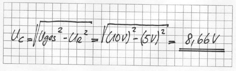 Übertrag.../ 28 11. In der folgenden Schaltung sind R = 2.2kΩ und C = 1 F. a) Bei welcher Frequenz kann über dem Widerstand 70,7% der Gesamtspannung gemessen werden?