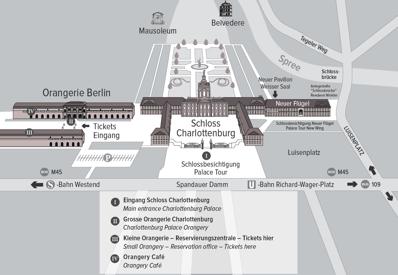 Brandenburg Bis zu 120 öffentliche Parkplätze vor den Toren der Orangerie Berlin und bis zu 80 Parkplätze, die Sie