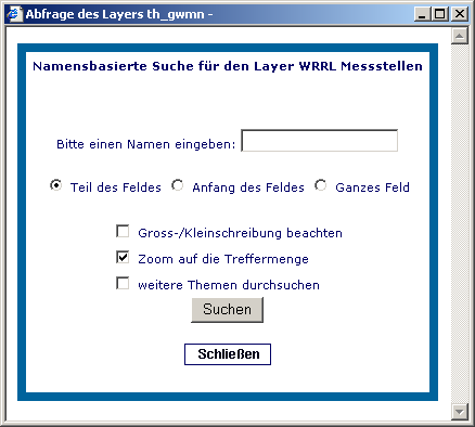 Nummernbasierte Suche Web Service: http://www.umweltdaten.landsh.