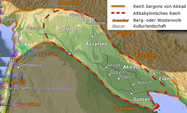 5. Mesopotamien, das Zweistromland Abb. 3: Bildausschnitt: Das Zweistromland 5.1. Geographie und Landwirtschaft Das Land ist von Gebirgen und im Südosten vom Meer begrenzt.