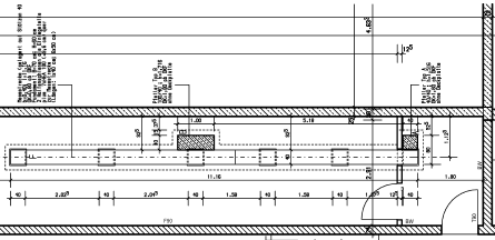 Abb. 1: Grundrissskizze des Bereichs der Laserinterferometerbahn