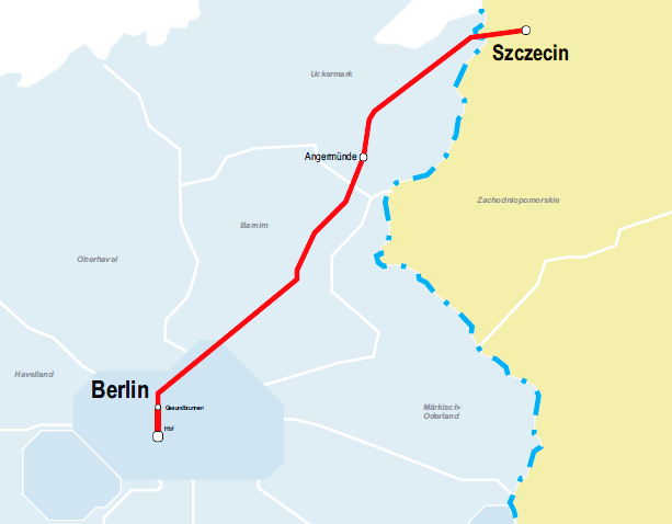 einer gemeinsamen deutsch-polnischen Vergabe Beschaffung von Zwei-System-Fahrzeugen Ziele (ab Elektrifizierung 2020) Durchgehender Taktverkehr zwischen Berlin und Stettin mit Regional- und