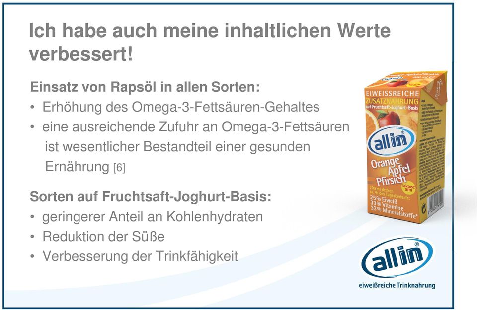 ausreichende Zufuhr an Omega-3-Fettsäuren ist wesentlicher Bestandteil einer gesunden