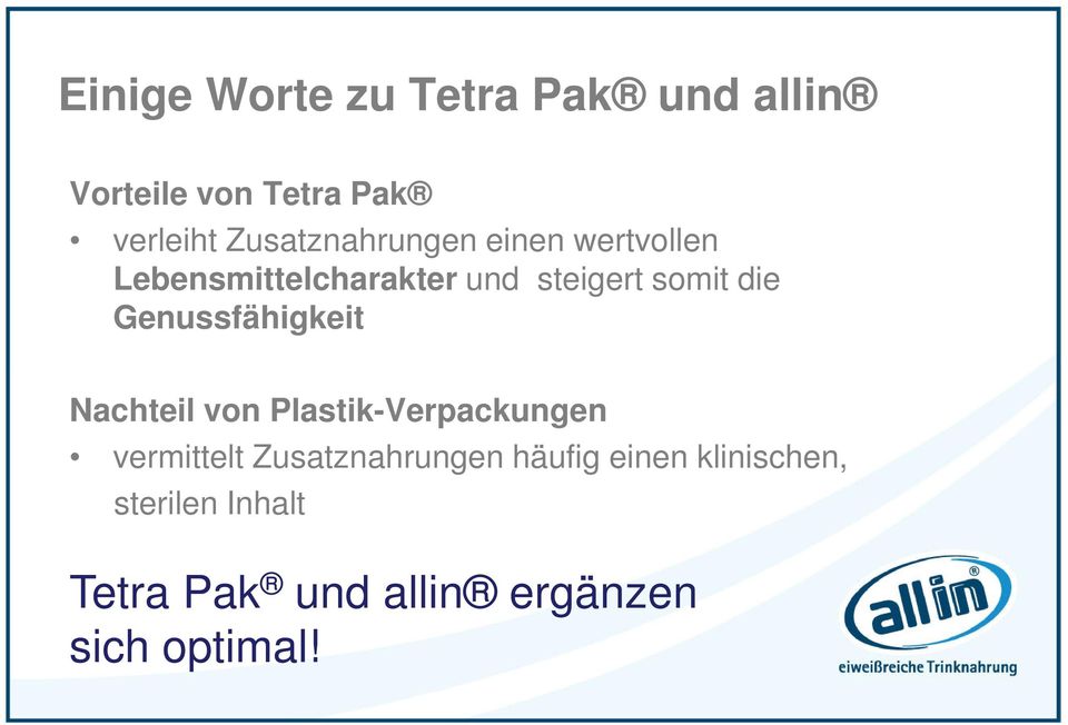 die Genussfähigkeit Nachteil von Plastik-Verpackungen vermittelt