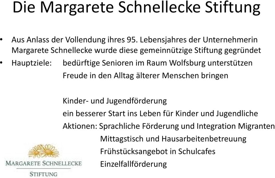 Senioren im Raum Wolfsburg unterstützen Freude in den Alltag älterer Menschen bringen Kinder und Jugendförderung ein besserer