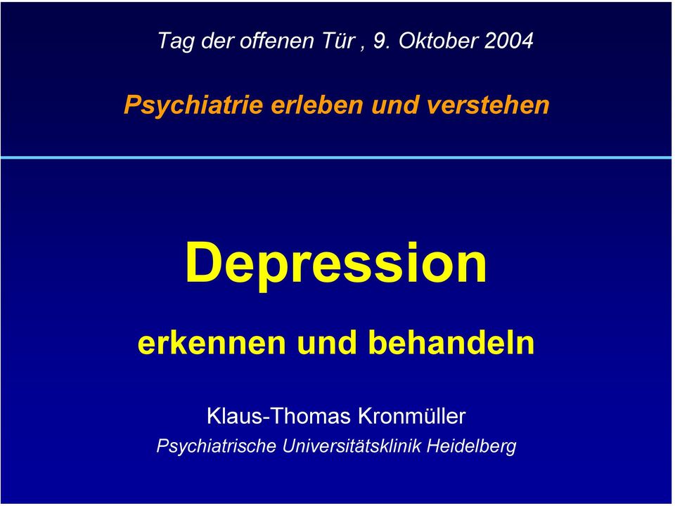 verstehen Depression erkennen und behandeln