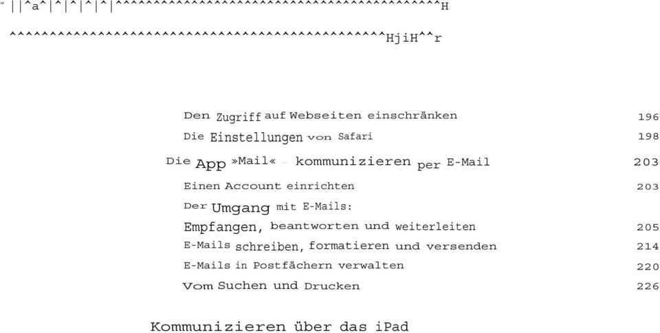 schreiben, formatieren und versenden 214 EMails in Postfächern verwalten 220 Vom Suchen und Drucken 226 Kommunizieren über das ipad Nachrichten, FaceTime & Co 229 Nachrichten kostenlosen SMSs & mehr