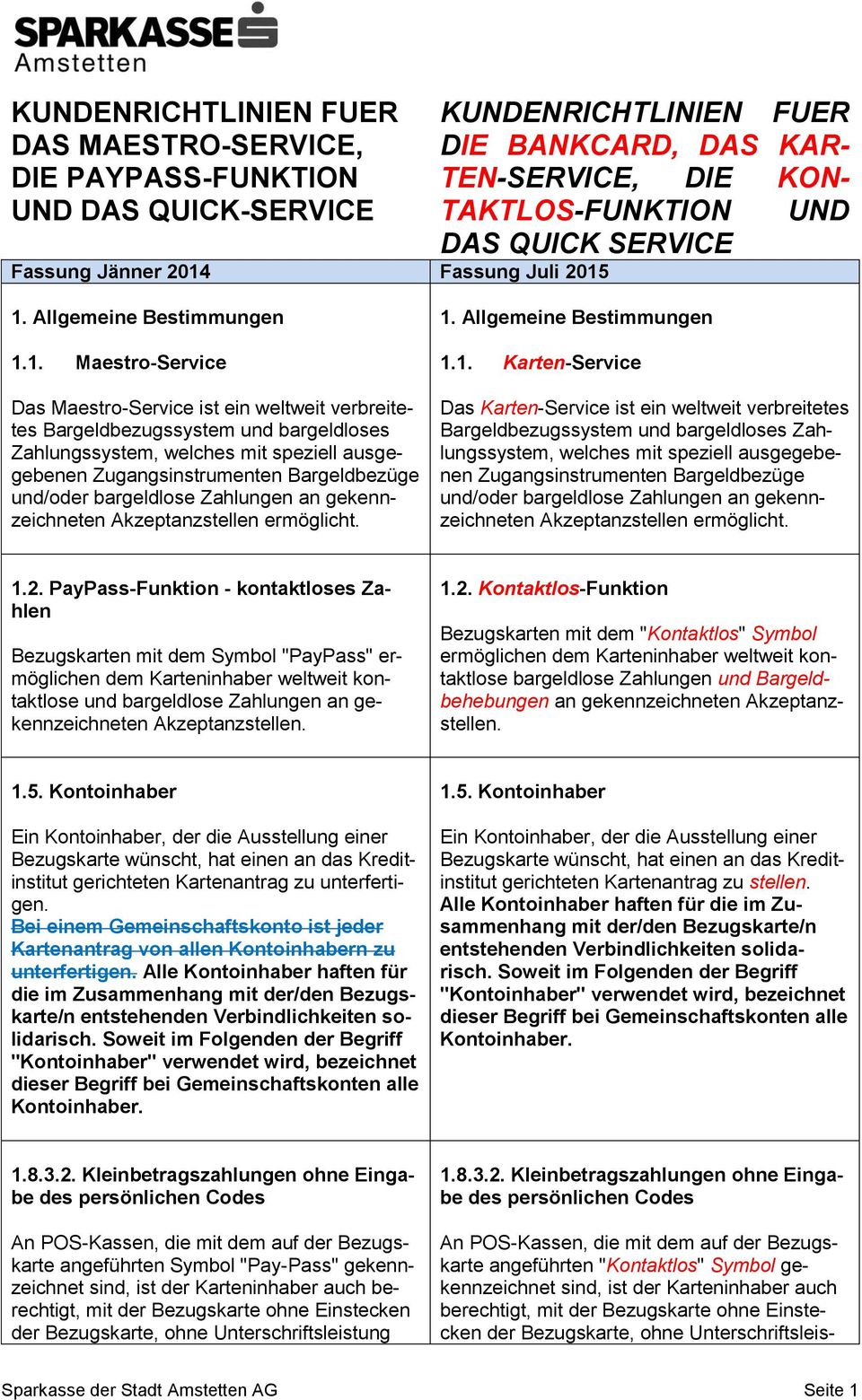 Fassung Juli 2015