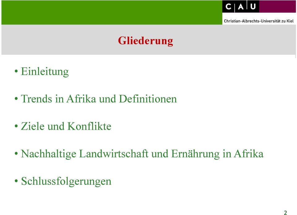 Konflikte Nachhaltige Landwirtschaft