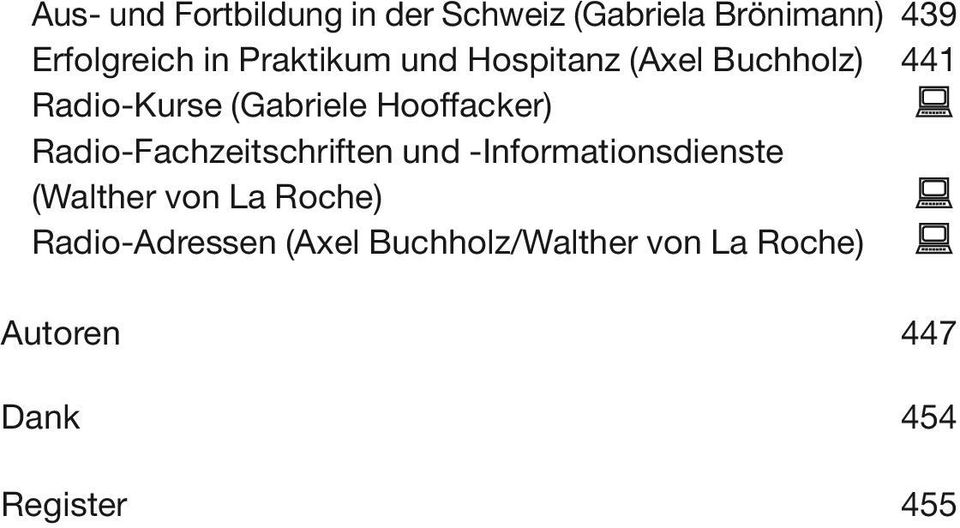 Radio-Fachzeitschriften und -Informationsdienste (Walther von La Roche)