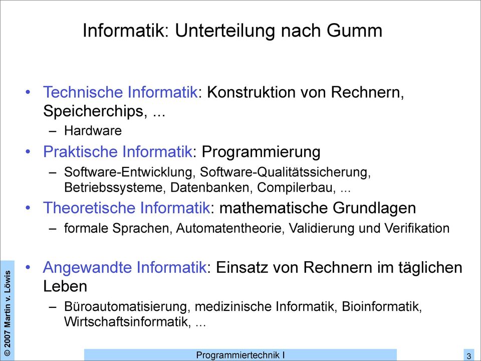 Datenbanken, Compilerbau,.