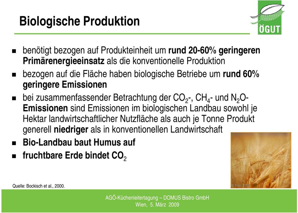 2O- Emissionen sind Emissionen im biologischen Landbau sowohl je Hektar landwirtschaftlicher Nutzfläche als auch je Tonne Produkt generell