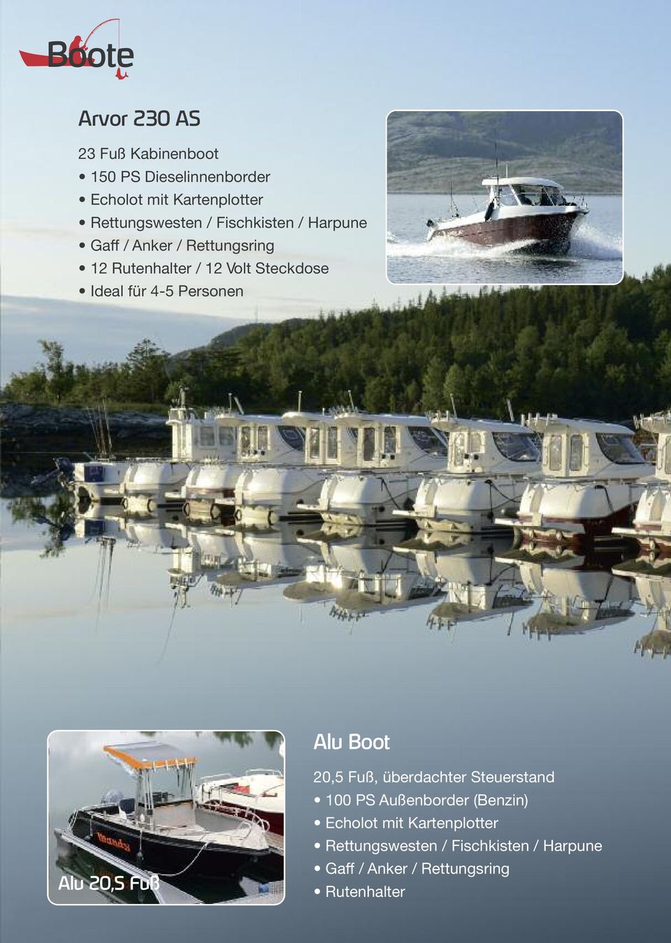 Steckdose Ideal für 4-5 Personen Alu Boot Alu 20,5 Fuß 20,5 Fuß, überdachter Steuerstand 100 PS