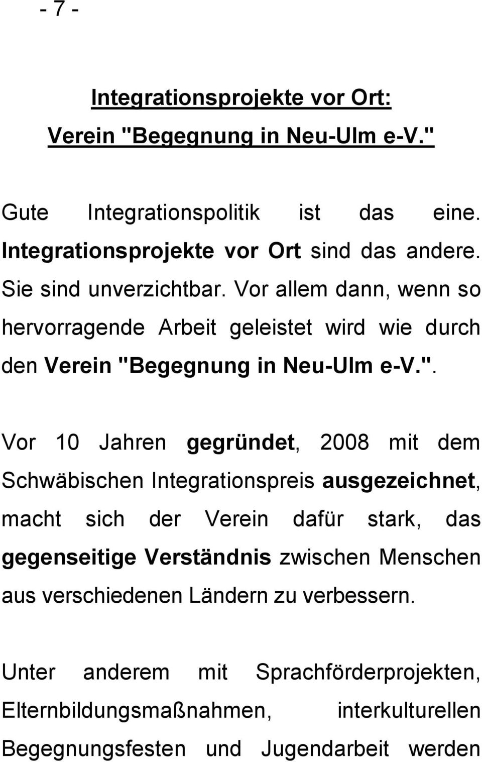 egegnung in Neu-Ulm e-v.".