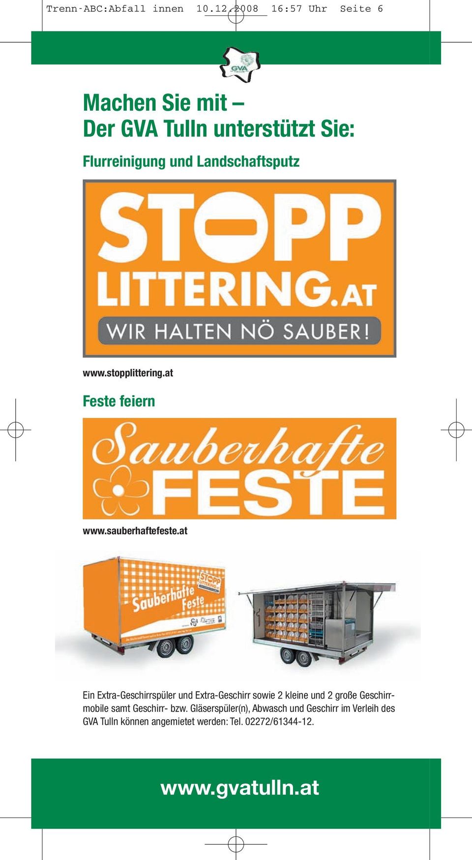 www.stopplittering.at Feste feiern www.sauberhaftefeste.