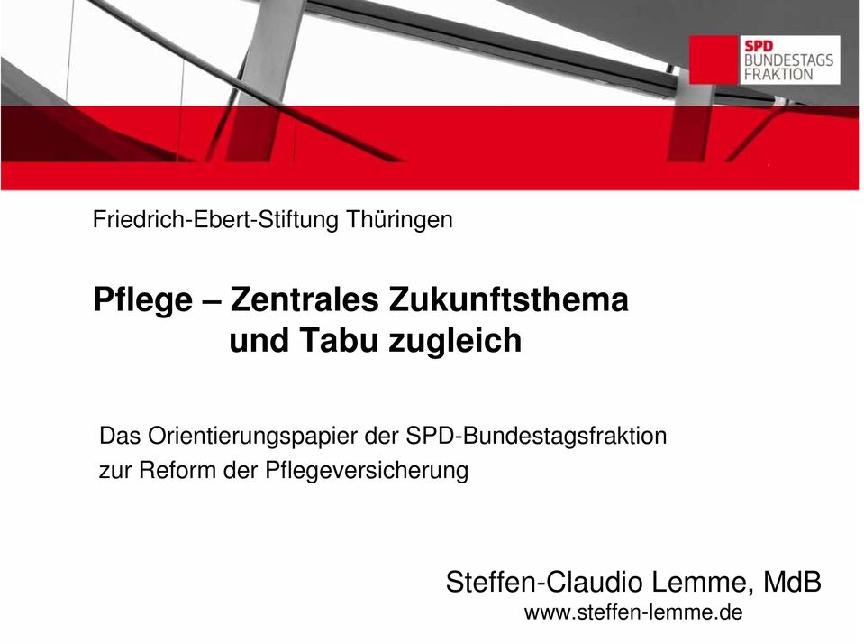 Orientierungspapier der SPD-Bundestagsfraktion zur