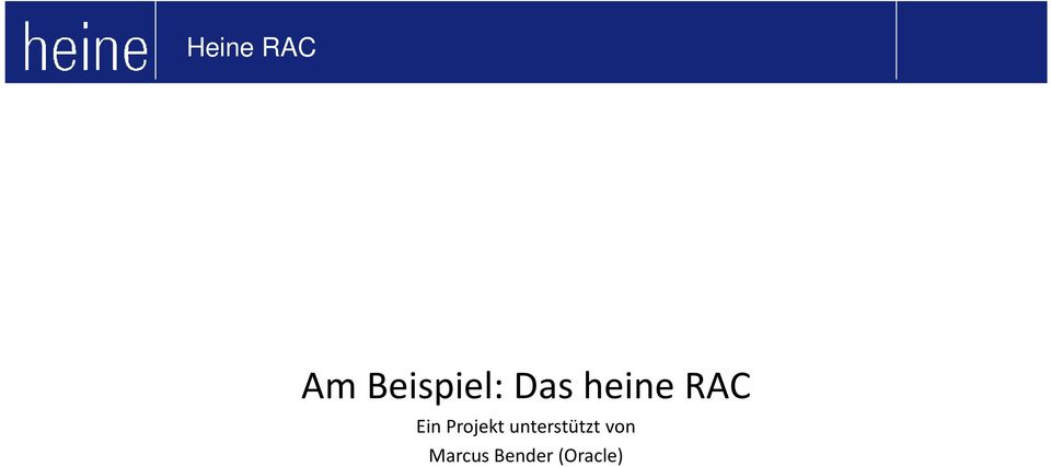 RAC Ein Projekt