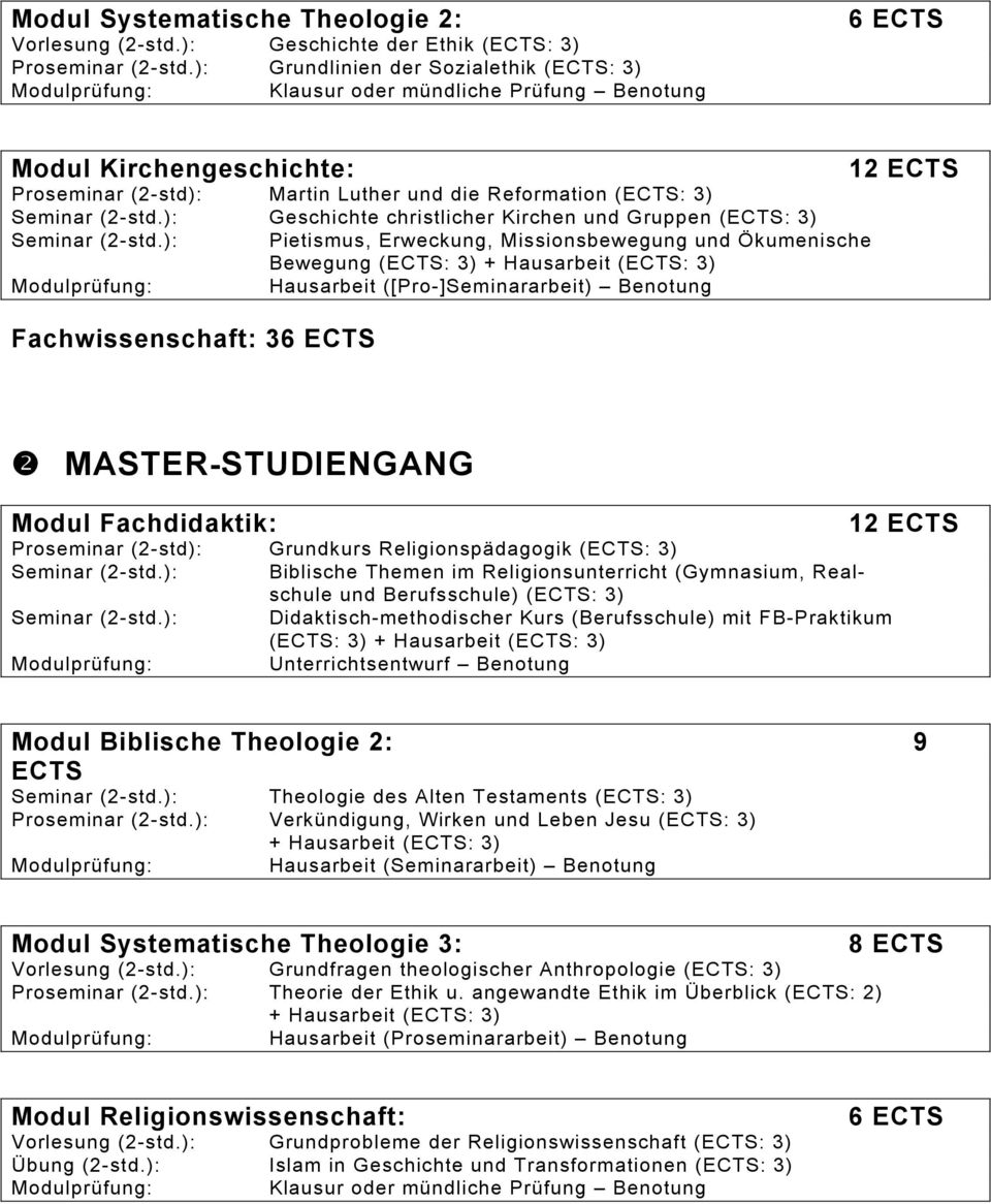 (ECTS: 3) Seminar (2-std.): Geschichte christlicher Kirchen und Gruppen (ECTS: 3) Seminar (2-std.