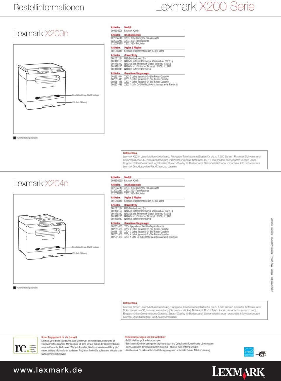 Papier & Medien 0012A5010 Lexmark Transparentfolie DIN A4 (50 Blatt) Artikelnr. Connectivity 001021294 USB-Druckerkabel, 2 m 0014T0155 N4050e, externer Printserver Wireless LAN 802.