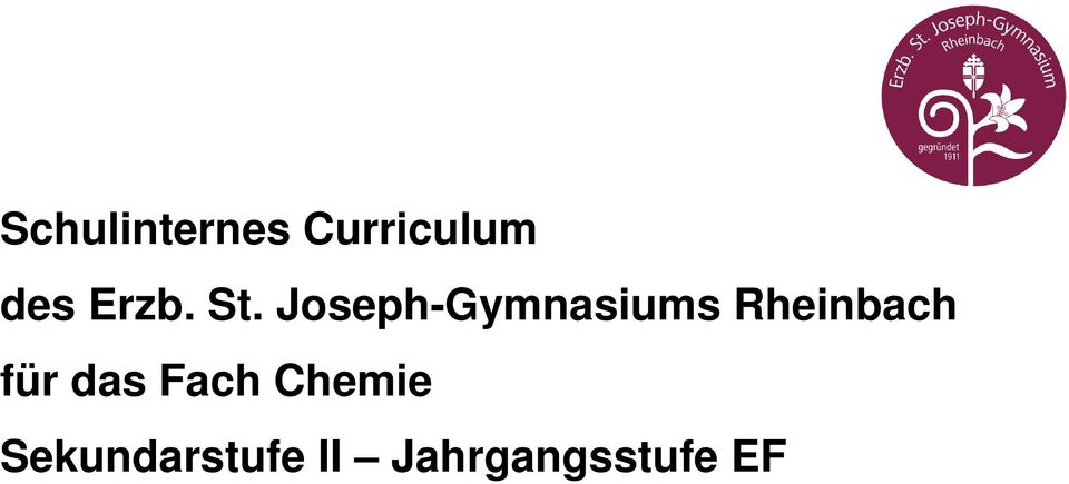 Joseph-Gymnasiums Rheinbach