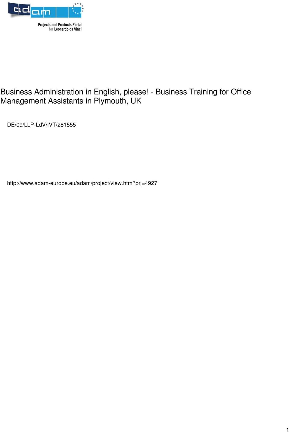 - Business Training for Office