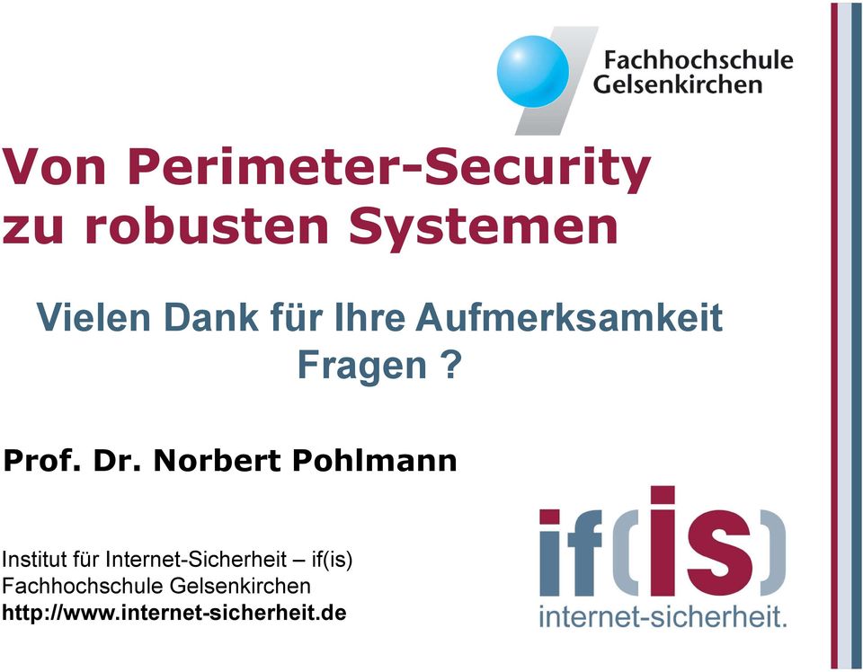 Norbert Pohlmann Institut für Internet-Sicherheit
