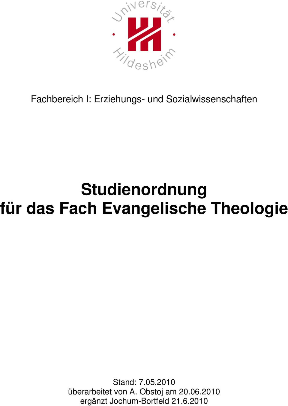 Evangelische Theologie Stand: 7.05.