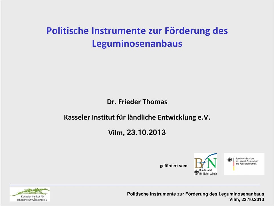 Frieder Thomas Kasseler Institut